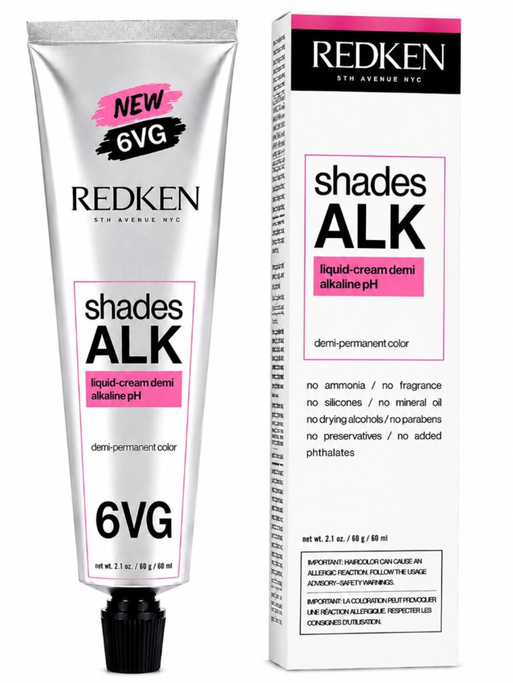 Redken Shades ALK 6VG Demi-Permanent Liquid-Cream Hair Color 2.1 oz